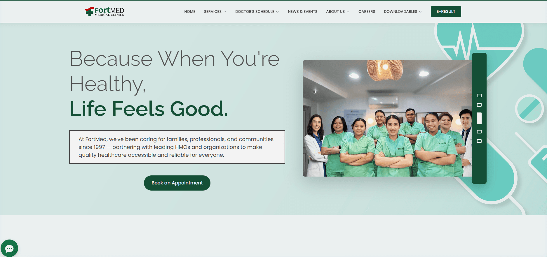 FortMed Medical Clinics Corporate Website Screenshot